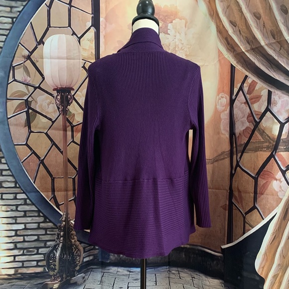 Host Pick🥳 JM Collection Petite Cardigan- Purple - Picture 3 of 9